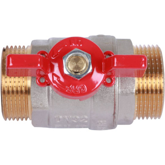 ROMMER Шаровой кран 1 1/4" НР/НР, ручка бабочка