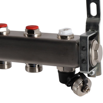 Коллектор без расходомеров, с клапаном, сливом, 11 выходов