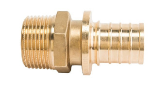 STOUT Переходник с наружной резьбой 16xR 1/2" для труб из сшитого полиэтилена аксиальный