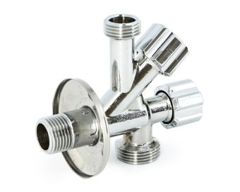 Вентиль комбинированный Uni-Fitt Н 1/2" х 1/2" х 3/4" универсальный, хром