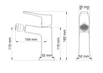 Смеситель для биде WONZON & WOGHAND FLEX, Брашированное золото (WW-88016072-BG)