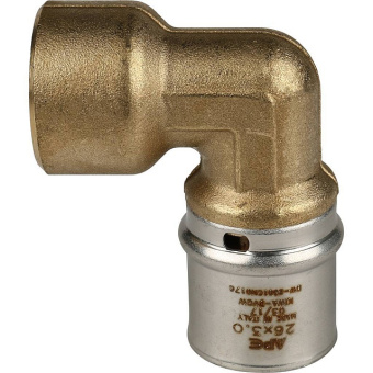 STOUT Угольник-переходник с внутренней резьбой 3/4"х26 для металлопластиковых труб прессовой