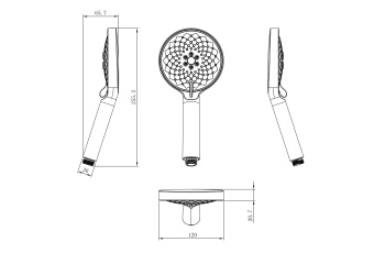 Душевая лейка WONZON & WOGHAND, Хром (WW-981361-CR)