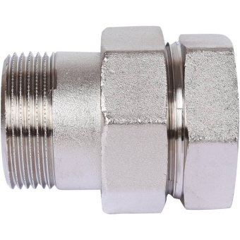 STOUT Разъемное соединение "американка" ВН, никелированное, уплотнение под гайкой по плоскости, 1” 1/4