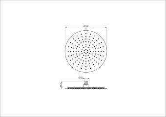 Верхний душ WONZON & WOGHAND, Черный матовый (WW-88DP04-MB)