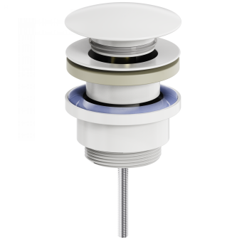 Донный клапан для раковины WONZON & WOGHAND, Белый матовый (WW-88SS07-MW)