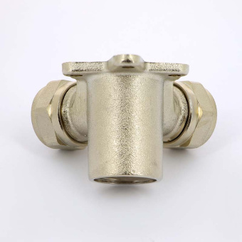 Водорозетка обжим-В трехплоскостная никелированная UNI-FITT 16х1/2"х16