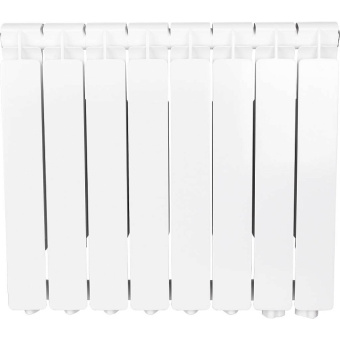 STOUT Bravo 500 8 секции радиатор алюминиевый нижнее правое подключение (белый RAL 9010)