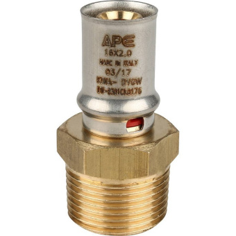 STOUT Переходник с наружной резьбой 3/4"x16 для металлопластиковых труб прессовой