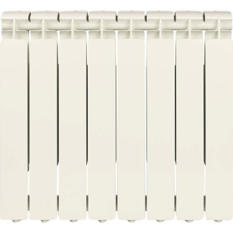 STOUT Bravo 500 8 секций радиатор алюминиевый боковое подключение RAL9010