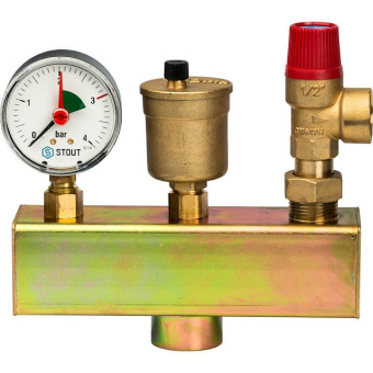 STOUT SVS-0004 Группа безопасности котла (до 50 кВт) (без теплоизоляции)