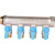 STOUT SMB 6211 341204 STOUT Коллектор с шаровыми кранами 3/4", 4 отвода 1/2" (синие ручки)