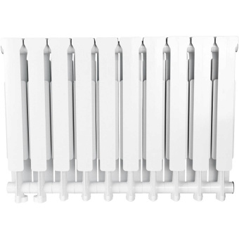 STOUT Bravo 500 10 секции радиатор алюминиевый нижнее правое подключение (белый RAL 9010)