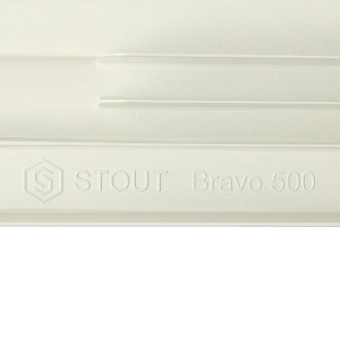 STOUT Bravo 500 8 секций радиатор алюминиевый боковое подключение RAL9010