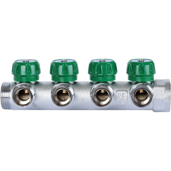 STOUT SMB-6850-013404 STOUT Коллектор регулирующий 1", 4 отвода 3/4" ЕК