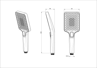 Лейка для душа WONZON & WOGHAND, Брашированное золото (WW-88SC08-BG)
