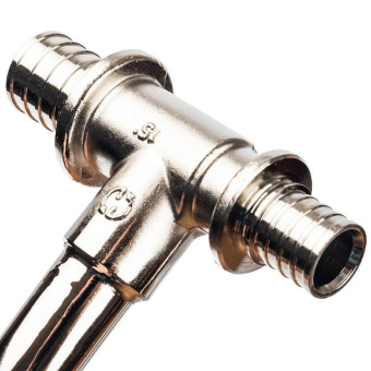 STOUT Трубка для подкл-я радиатора, Т-образная 20/15/16 для труб из сшитого полиэтилена аксиальный