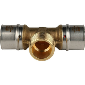 STOUT Тройник-переходник с наружной резьбой 32х1"х32 для металлопластиковых труб прессовой