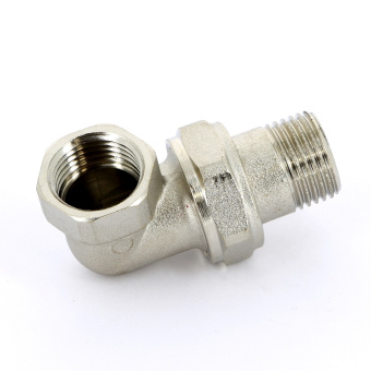 Разъемное соединение НВ никелированное с прокладкой O-ring UNI-FITT 1/2" угловое