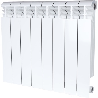 VEGA 500 8 секций радиатор алюминиевый боковое подключение (белый RAL 9016)