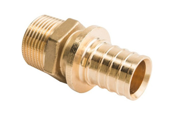 STOUT Переходник с наружной резьбой 16xR 3/4" для труб из сшитого полиэтилена аксиальный