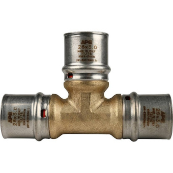 STOUT Тройник равнопроходный 26х26х26 для металлопластиковых труб прессовой