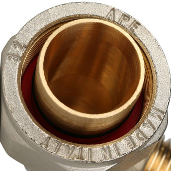 STOUT Угольник-переходник с наружной резьбой 1"x32 для металлопластиковых труб винтовой