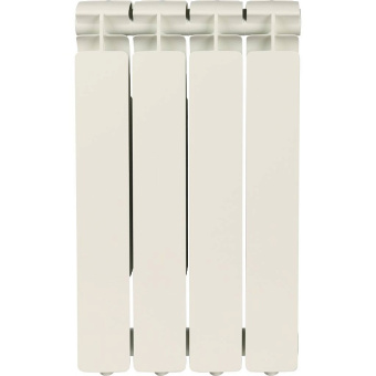 STOUT Bravo 500 4 секции радиатор алюминиевый боковое подключение RAL9010