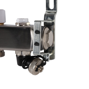 Коллектор без расходомеров, с клапаном, сливом, 3 выхода