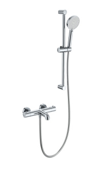 Смеситель для ванны с душевым гарнитуром и термостатом WONZON & WOGHAND, Хром (WW-C2006-A-CR)