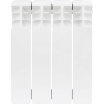 STOUT Space 350 4 секции радиатор биметаллический боковое подключение RAL9016