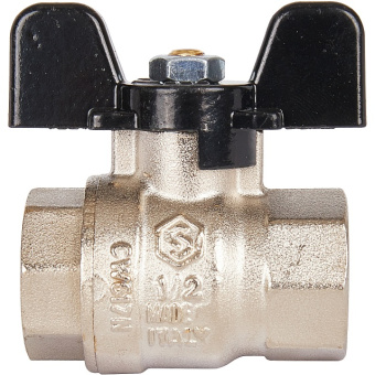 STOUT SVB Кран шаровой стандартнопроходной, ВР/ВР, ручка бабочка 1/2"