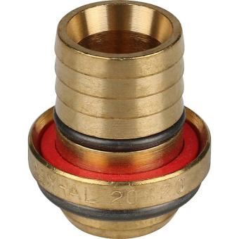 STOUT Муфта соединительная переходная 26x20 для металлопластиковых труб винтовой